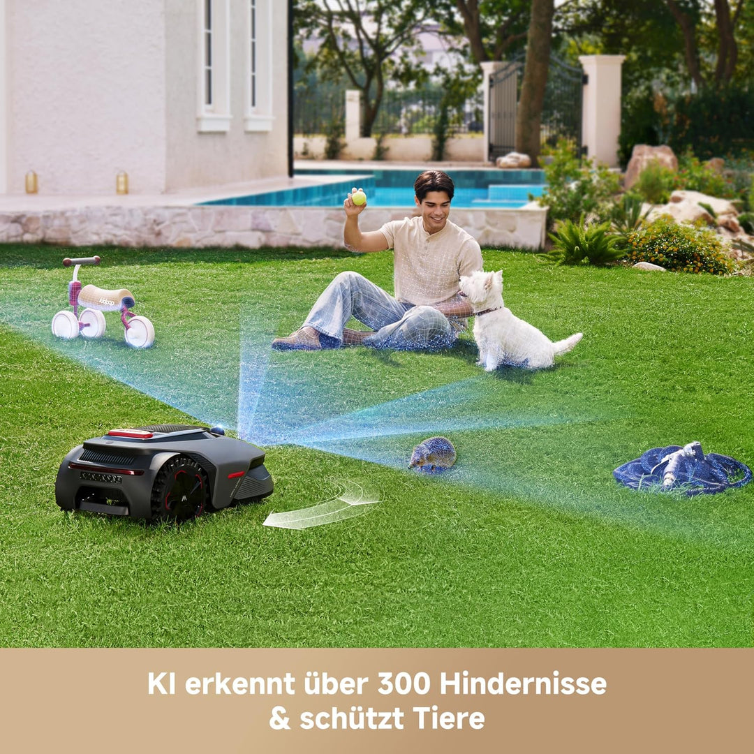 MOVA LiDAX Ultra 1600 Mähroboter ohne Begrenzungskabel mit 4G, 1600 m² LiDAX Ultra 1600 Grau, LiDAX