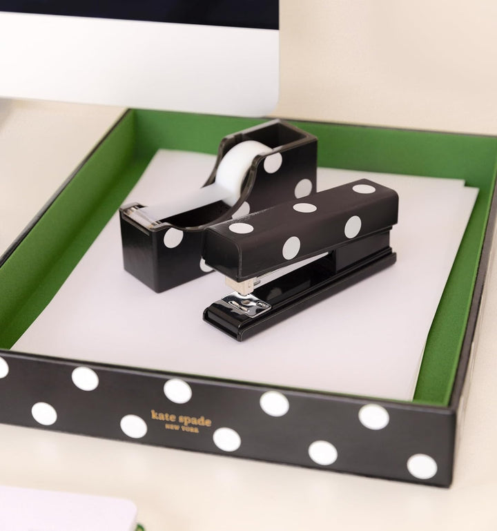 Kate Spade New York Black Stapler, Cute Stapler for Office or Home, Decorative Desk Accessory, Pictu