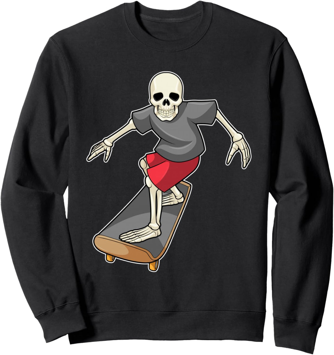 Skelett Skater Skateboard Sport Sweatshirt