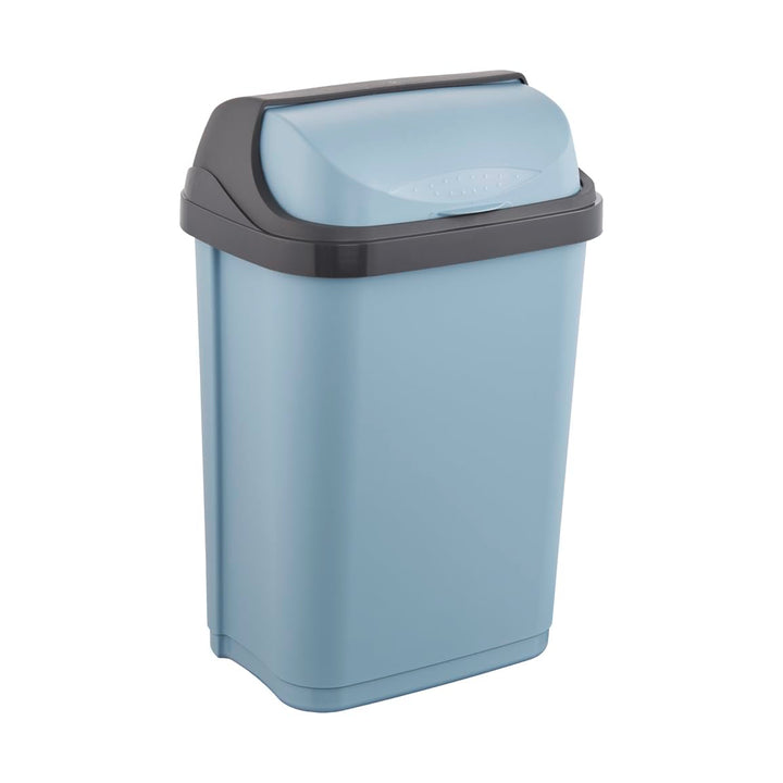 keeeper Abfallbehälter mit Rolldeckel, 10 l, 25,5 x 19 x 39 cm, Rasmus, Blau (Nordic Blue) Nordic Bl