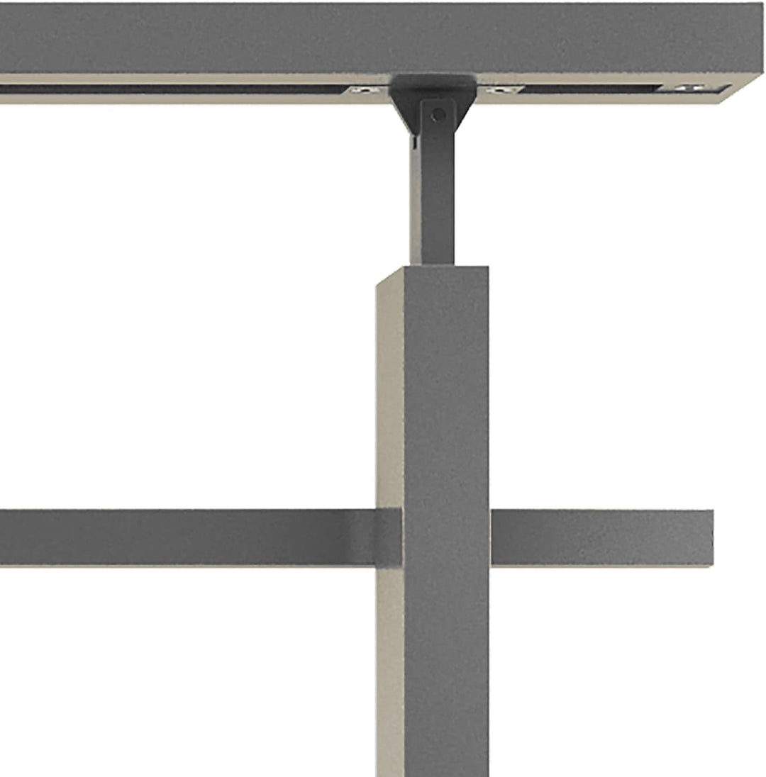 DOLLE Brüstungsgeländer Set aus Aluminium seitliche Montage eckiges Design 150 cm, Seitliche Montage