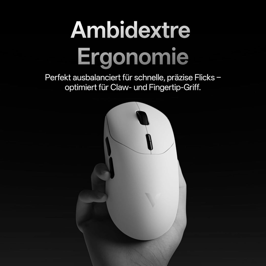 Rapoo VT2 MAX Kabellose Gaming-Maus, 53g Ultraleicht, Native 8000Hz, Nordic | nRF54L15 MCU, 750h Akk