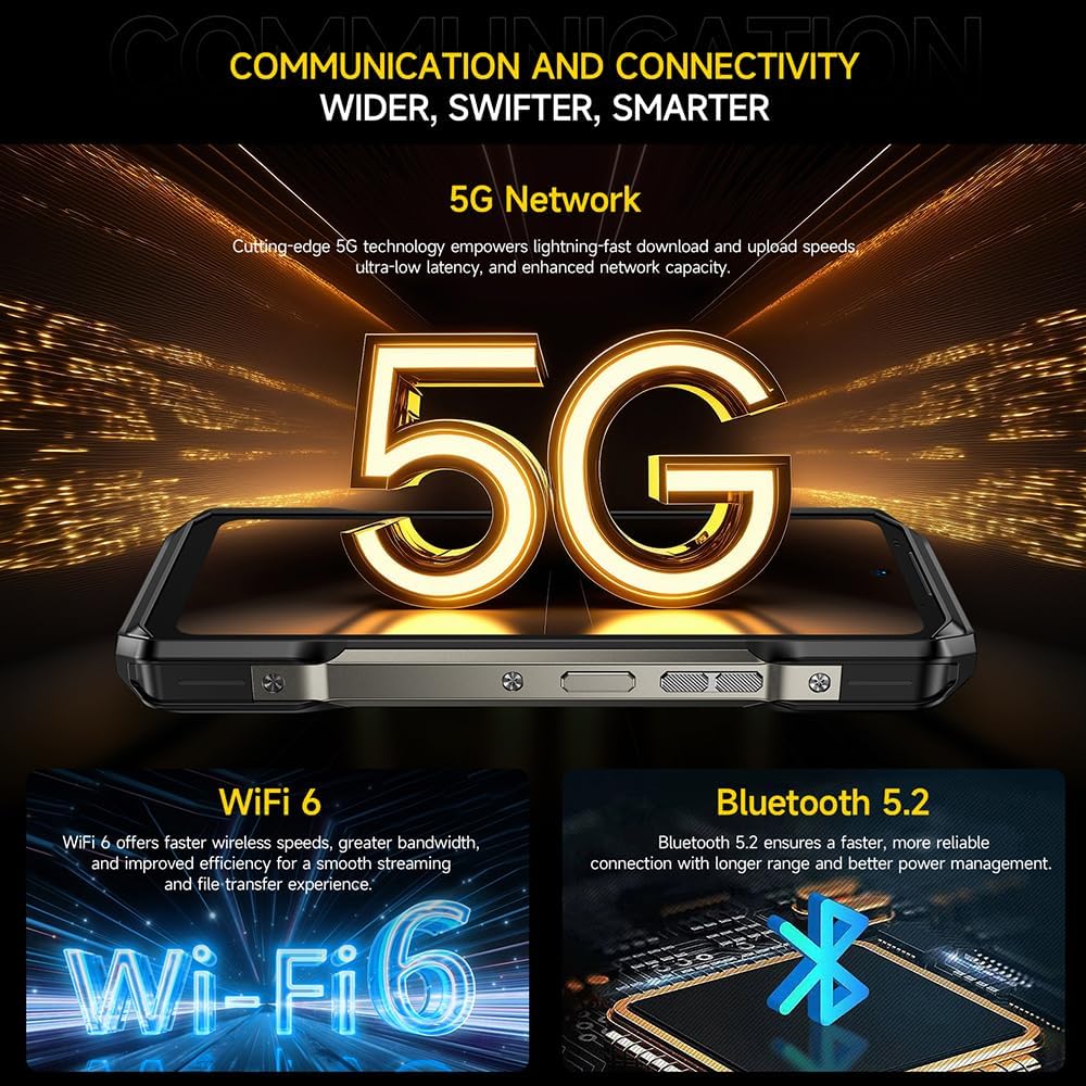 Ulefone Armor 27T Pro Outdoor Handy 5G Smartphone Wärmebildkamera, Dimensity 6300 24GB+256GB, 64MP+5