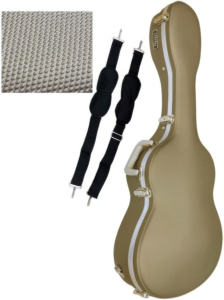 Cibeles ABS-Etui für klassische Gitarre, Marke, gold, Gitarrenetui, Gold