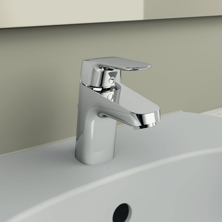 Ideal Standard B1838AA Ceraflex Waschtischarmatur mit Ablauf, Niederdruck, Bad-Wasserhahn mit Auslau