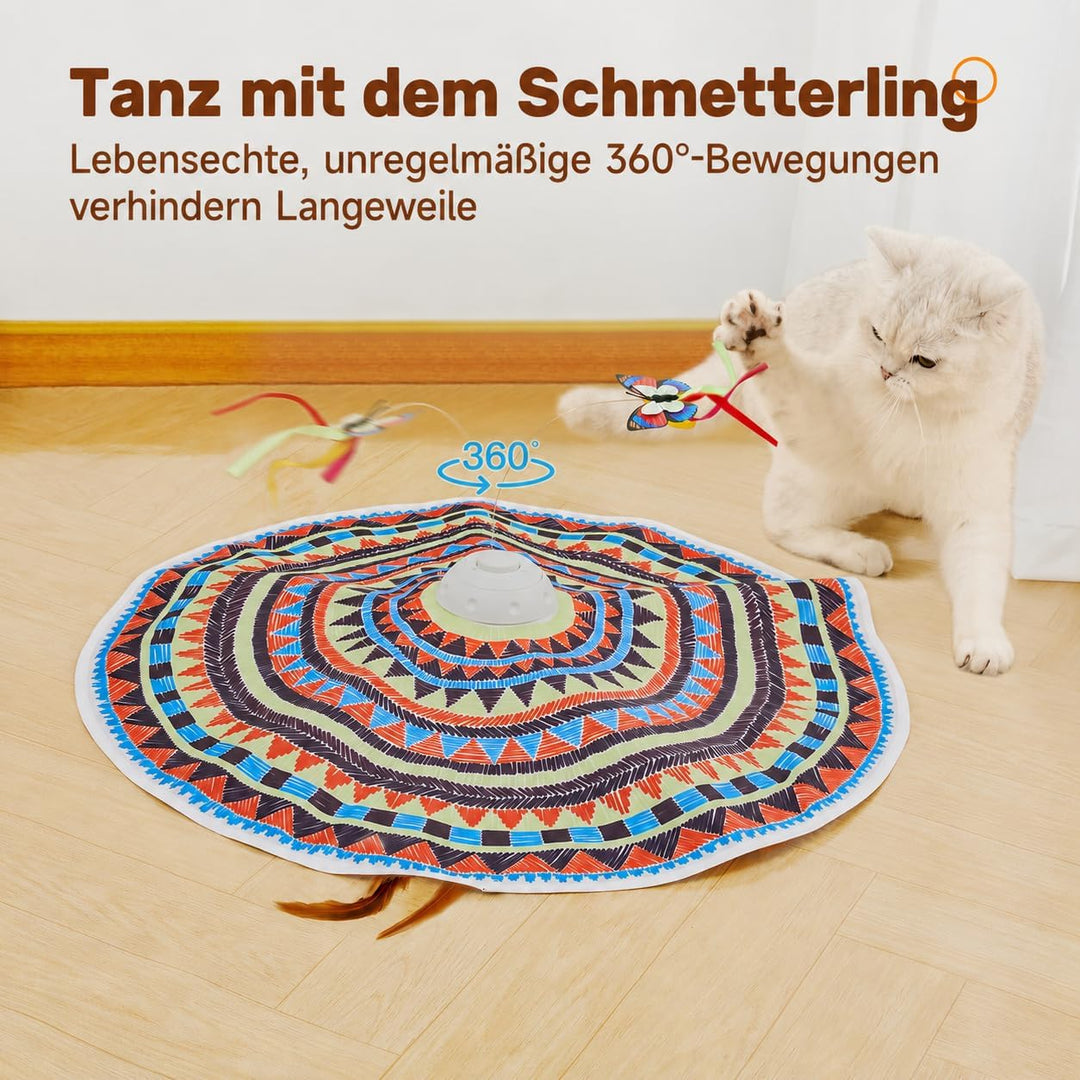 Potaroma Katzenspielzeug Selbstbeschäftigung, wiederaufladbar Elektrisch 3-in-1 Versteckspiel Kätzch