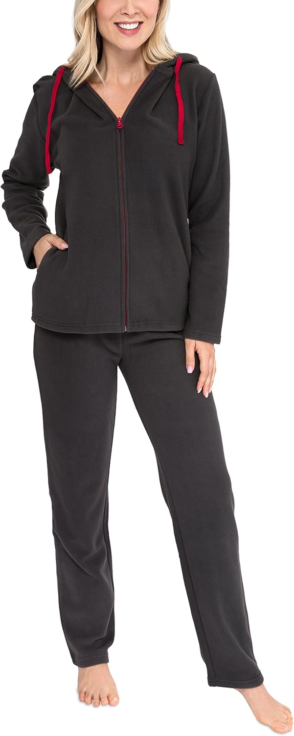 SLOUCHER Fleece-Anzug Hausanzug aus wärmenden Fleece für Damen M Anthrazit, M Anthrazit