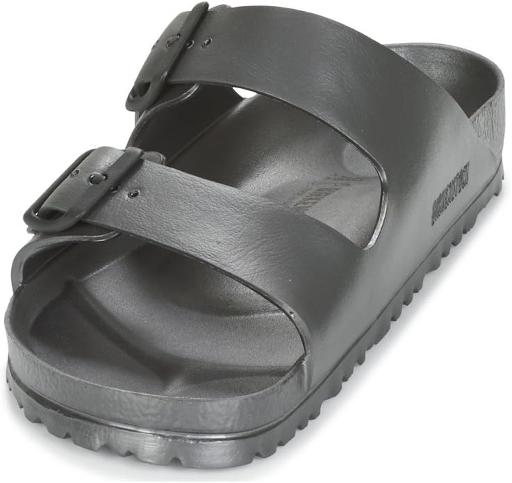 BIRKENSTOCK Herren Arizona Geöltes Leder Weit Pantoletten 42 EU Grau, 42 EU Grau