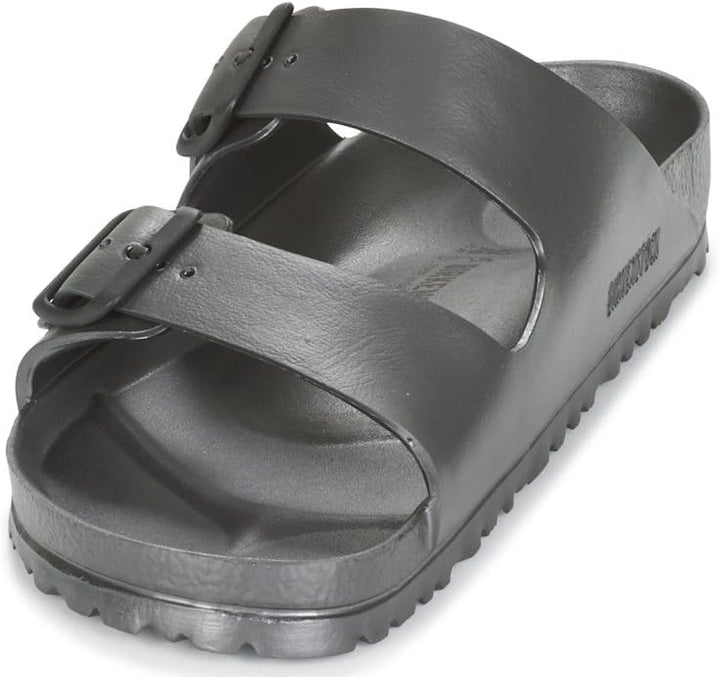BIRKENSTOCK Herren Arizona Geöltes Leder Weit Pantoletten 42 EU Grau, 42 EU Grau