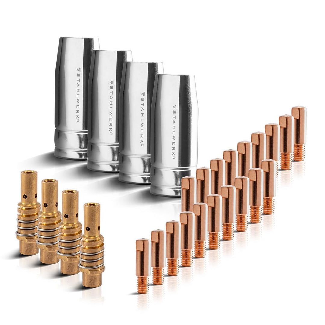 STAHLWERK MIG MAG Schweisszubehör AK15/MB15 AK14/MB14 Verschleissteile, Gasdüsen + Düsenträger + Str