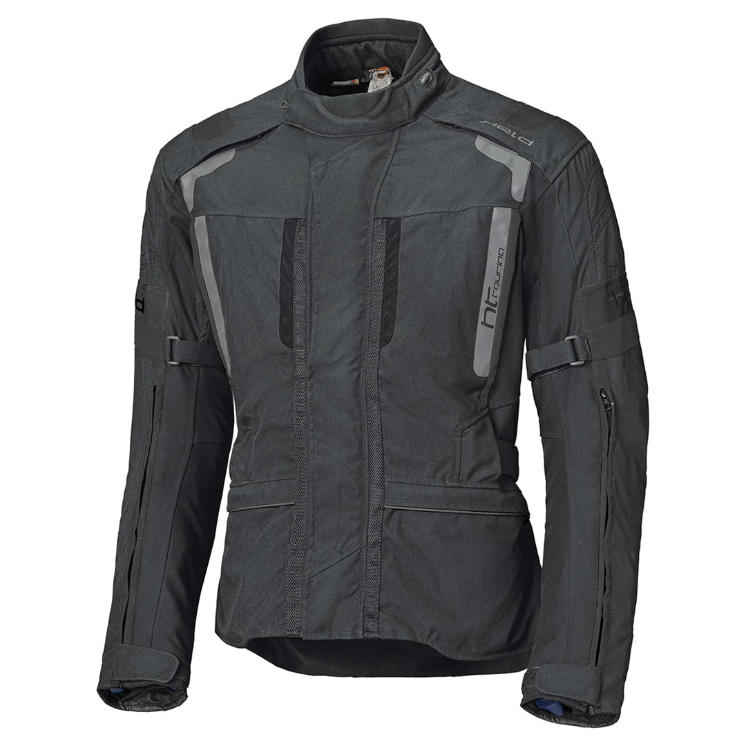 Held Motorradjacke mit Protektoren Motorrad Jacke 4-Touring II Textiljacke schwarz/rot 4XL, Herren,