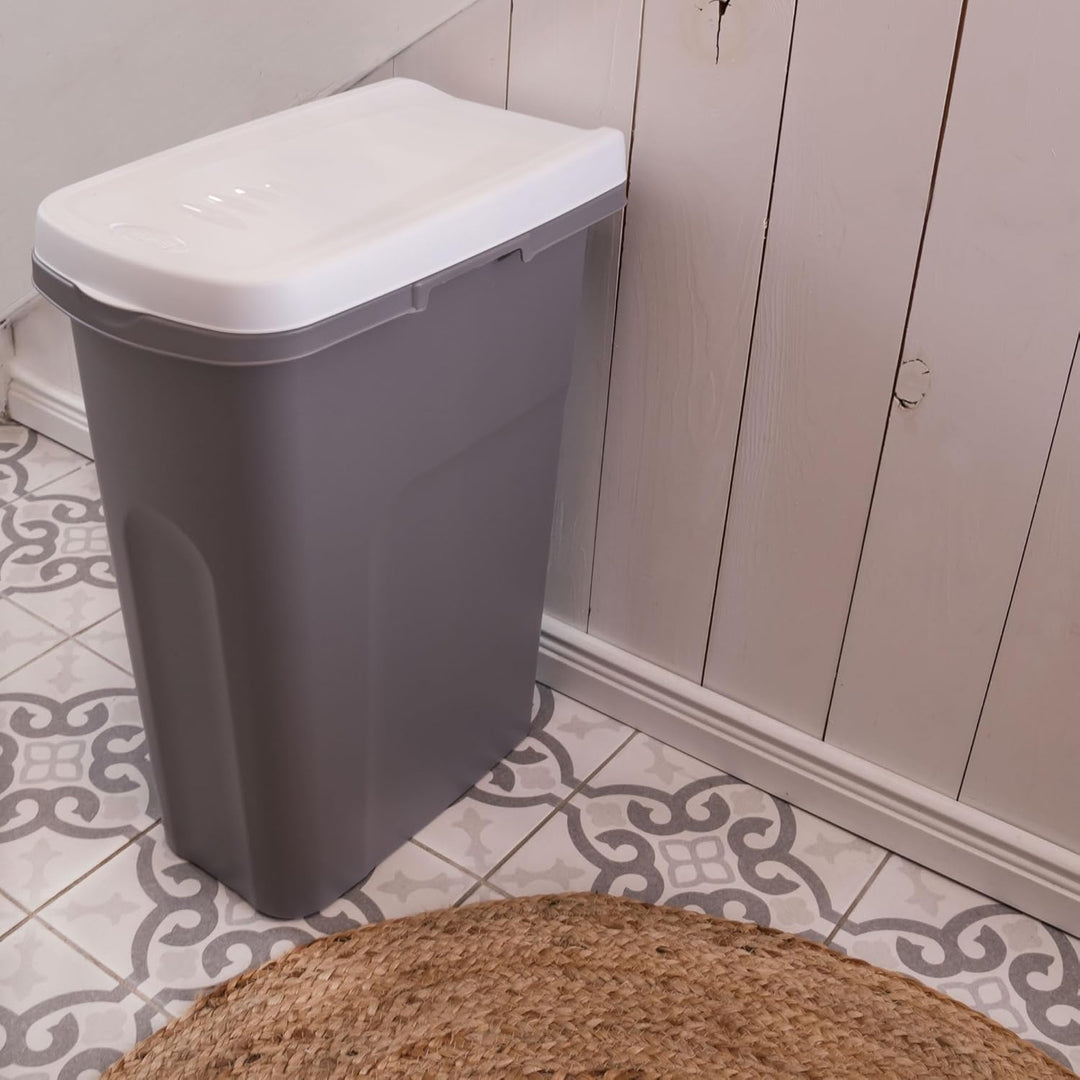 40L Mülleimer weiss, Mülleimer Küche, Mülltonne, Abfalleimer Küche, Trash Bin, Mistkübel, Gelber Sac