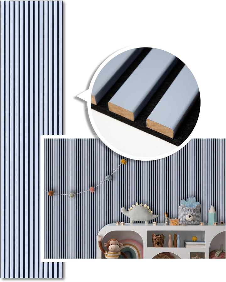 Akustikpaneele | Farbe: Pastellblau | Wandpaneele in verschiedenen Formaten | Deko Wohnzimmer | Wand