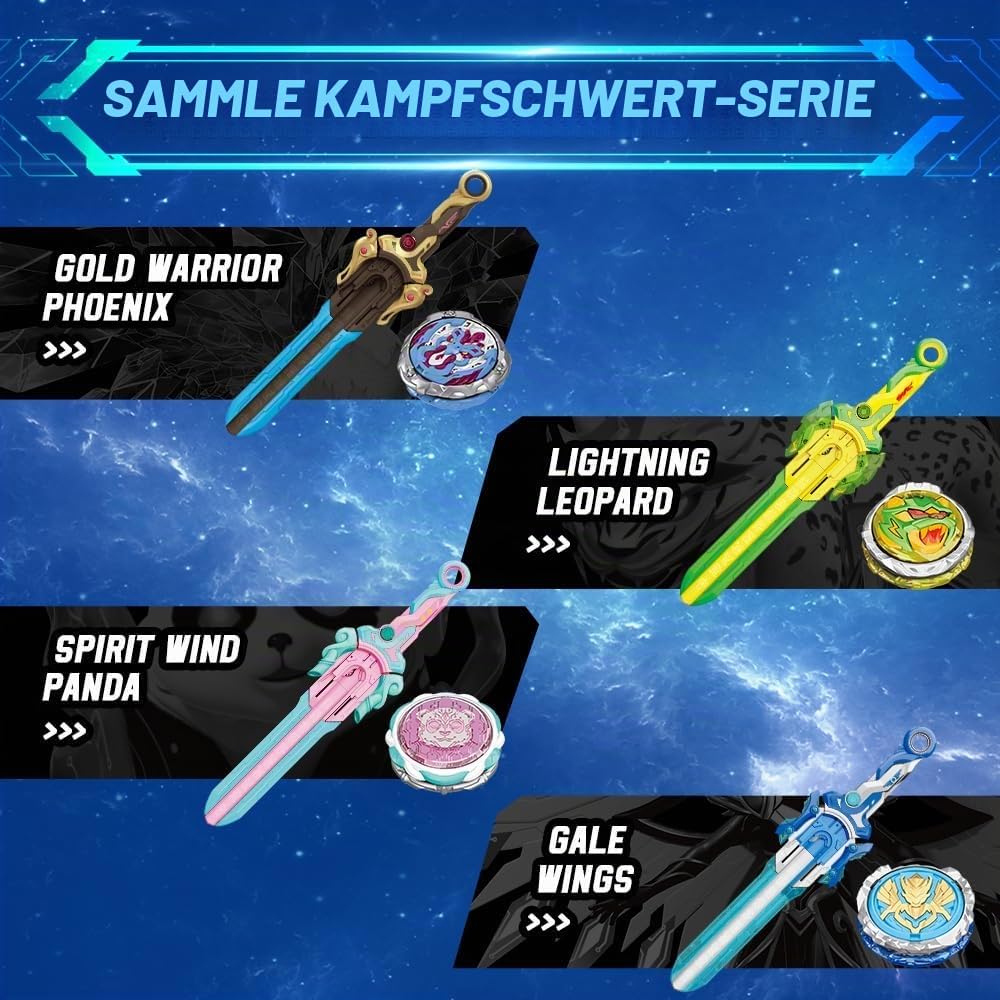 INFINITY NADO Kreisel für Kinder Metall Spielzeug Jungen, Battle Tops Kreisel Launcher Spielzeug, Sp