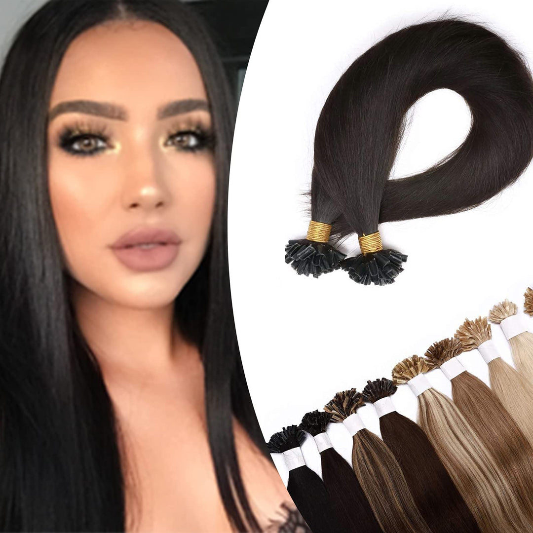 SEGO Bondings Extensions Echthaar 0.5g/Strähnen 200 Strähnen Haarverlängerung Keratin U-Tip Glue 100
