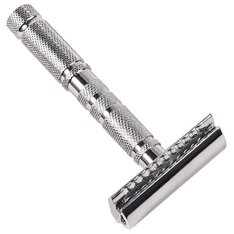 Parker Safety Razor A1R - 4 Stück Reise Sicherheitsrasierer & Ledertasche
