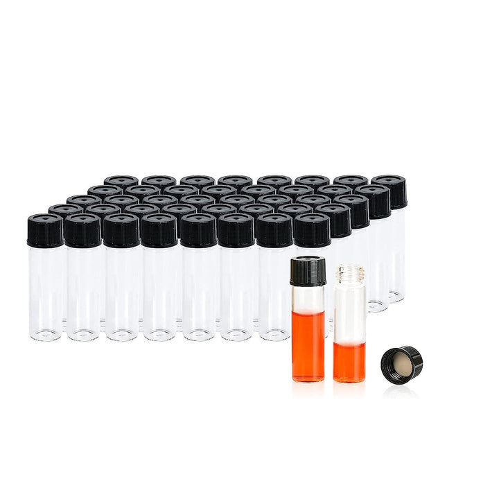 ALWSCI 144 Stücke 8ml Glasfläschchen Probe Klarglas Fläschchen, Probenahme Glasflaschen mit Schraubv