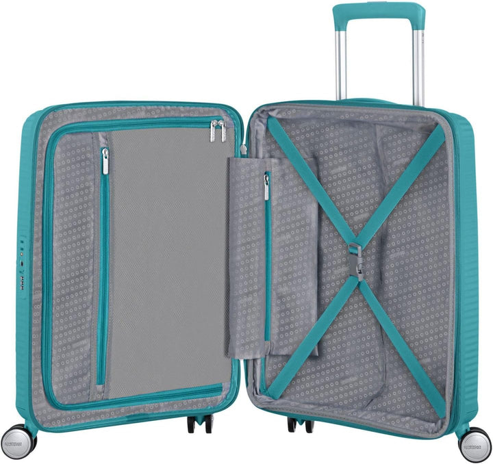 American Tourister Soundbox - 4-Rollen-Kabinentrolley S 55 cm erw. turquoise