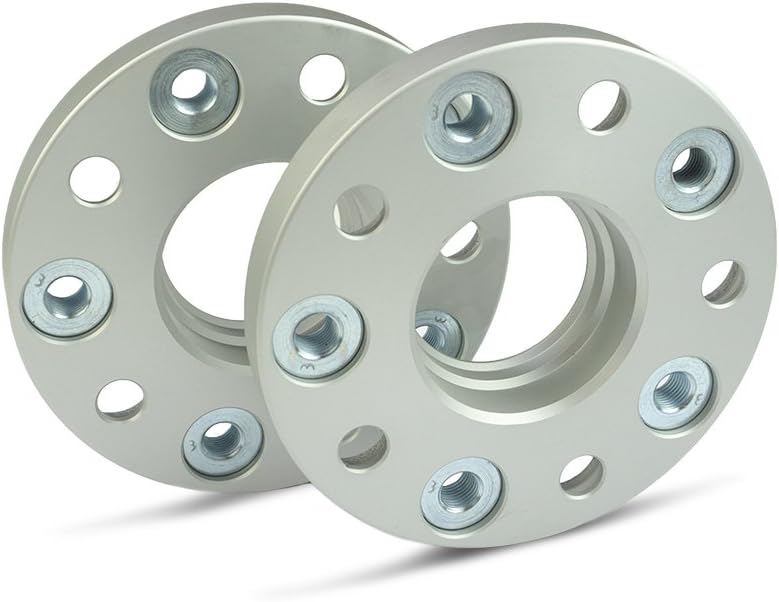 SCC Spurverbreiterung 13234BES - Buchse silber eloxiert - LK: 112/5 NLB: 57,1 GEW: M14x1,5 - 20mm -