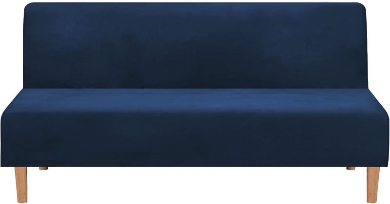 Mingfuxin Armlose Schlafsofabezüge, Stretch-Samt Futon Couchbezug Dicke weiche gemütliche Sofa Schon