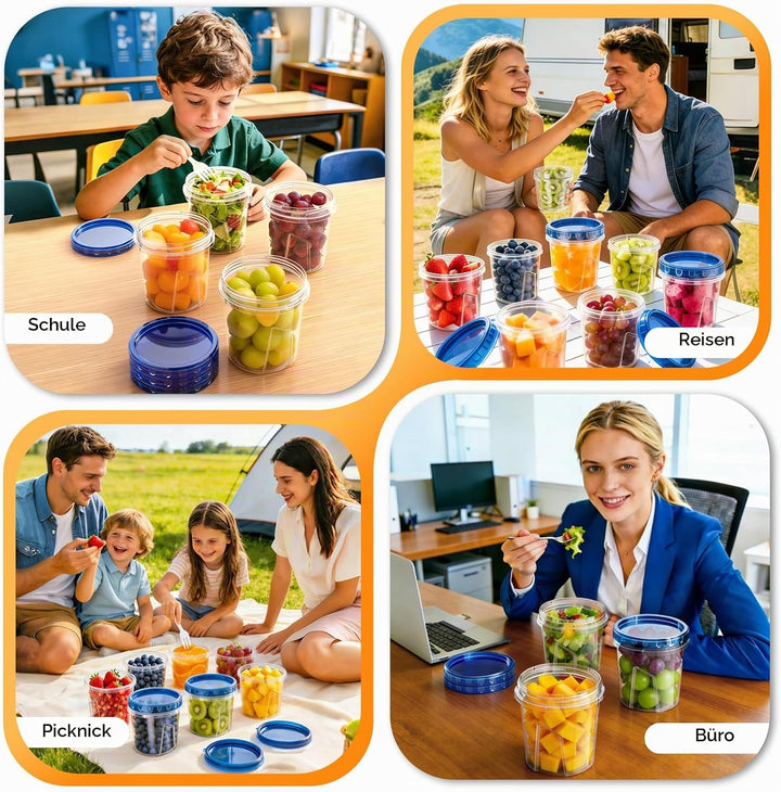 Wwtop Frischhaltedosen mit Deckel 12 x 720ml, Vorratsdosen mit Deckel Luftdicht, Meal Prep Boxen, Au