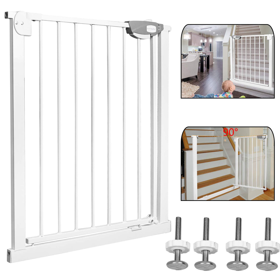 Aufun Treppenschutzgitter Kinder 180° Zwei-Wege-Öffnungsgitter, 75-85cm breit Türschutzgitter ohne B