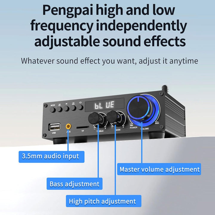 Bewinner Audio BT5.1 -Verstärker, 50WX2RMS Wireless Amp, 2.1 -Kanal -Subwoofer -Stereo -Audioempfäng