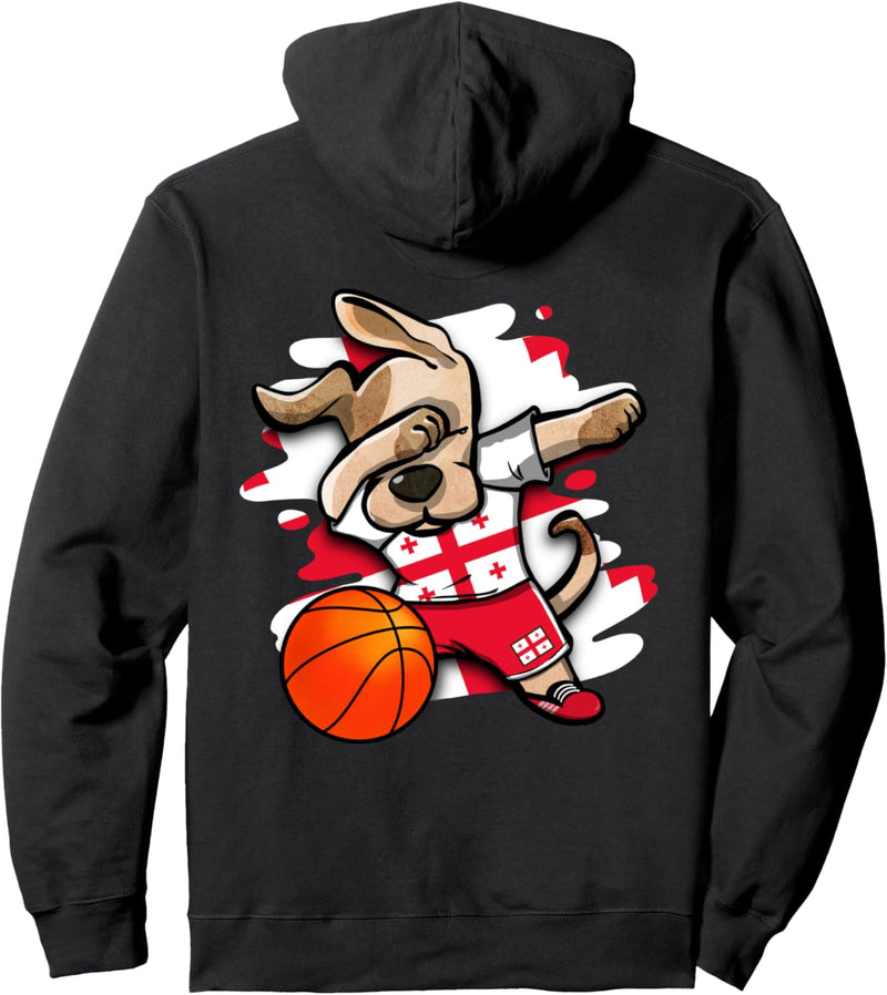 Dabbing Dog Georgia Basketball Fans Trikot Georgian Sports Pullover Hoodie