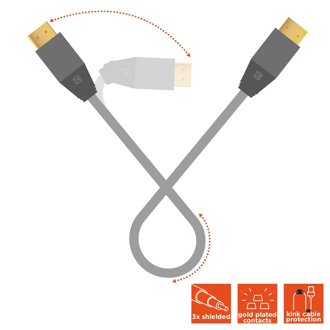 celexon DisplayPort Kabel 4K UHD @60Hz 1,5 m - Professional Line - Plug & Play - Version 1.2 1,5m Di