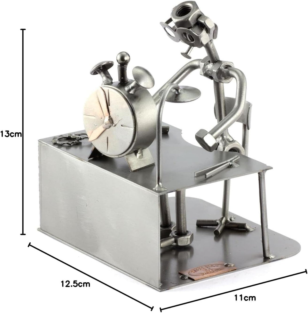 Steelman24 I Schraubenmännchen Uhrmacher I Made in Germany I Handarbeit I Geschenkidee I Stahlfigur