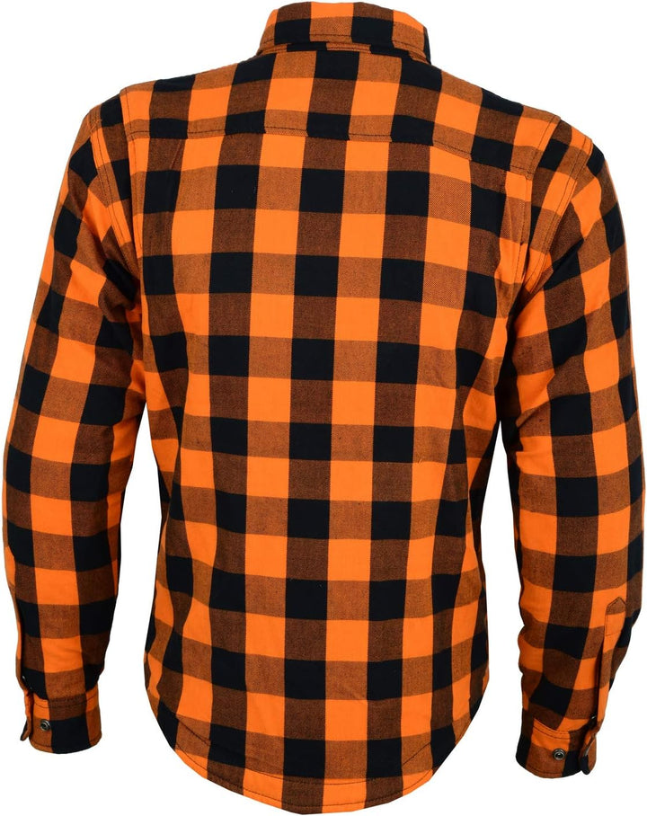 HERREN LUMBER-JACK JACKEN IN GRAU/ROT-SCHWARZ KARRIERT (4XL, Orange), 4XL Orange