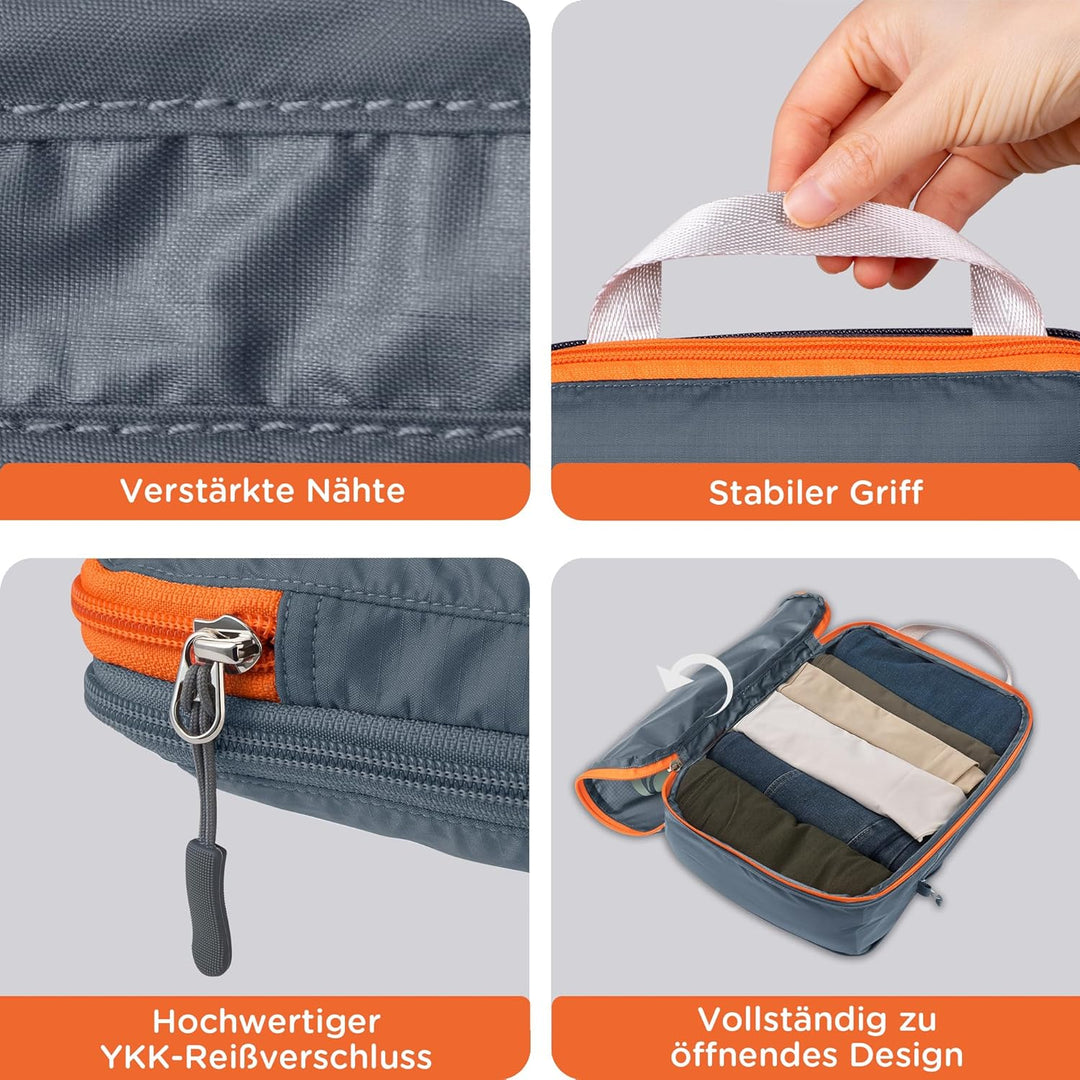 Cipway Kompression Koffer Organizer Set für Rucksack ，Ultraleichte Packtaschen Compression Packing C