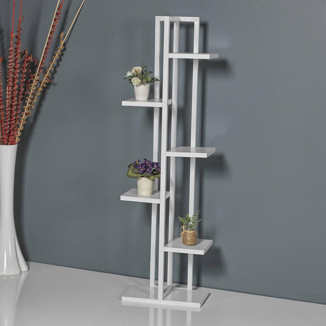 [en.casa] Blumenständer Tohmajärvi 6 Ebenen Blumenregal 120 x 34 x 21 cm Pflanzenständer Indoor Pfla