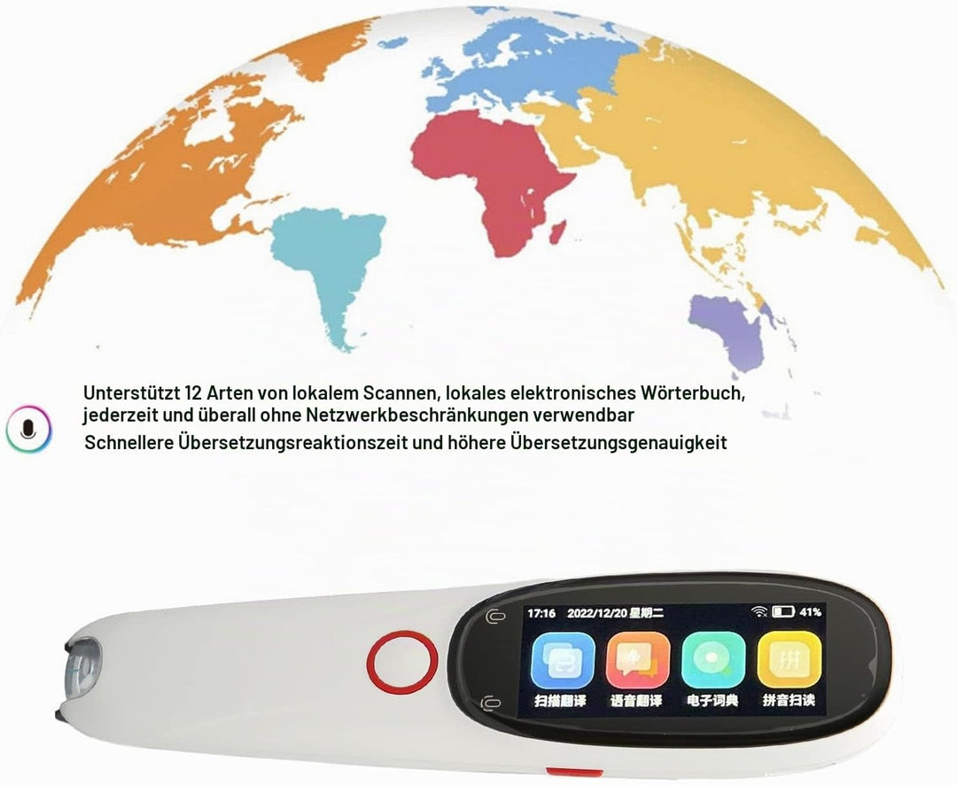 134-Sprachen-Übersetzergerät, 3,0-Zoll-Touchscreen-Scan-Lesestift, Tragbares WLAN-Sprachübersetzungs