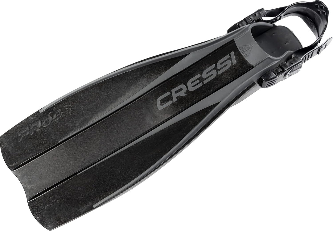 Cressi Geräteflossen Tauchen Frog Made in Italy Verstellbare Flossen M/L Schwarz, M/L Schwarz