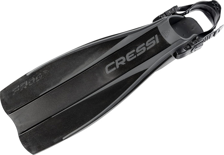 Cressi Geräteflossen Tauchen Frog Made in Italy Verstellbare Flossen M/L Schwarz, M/L Schwarz