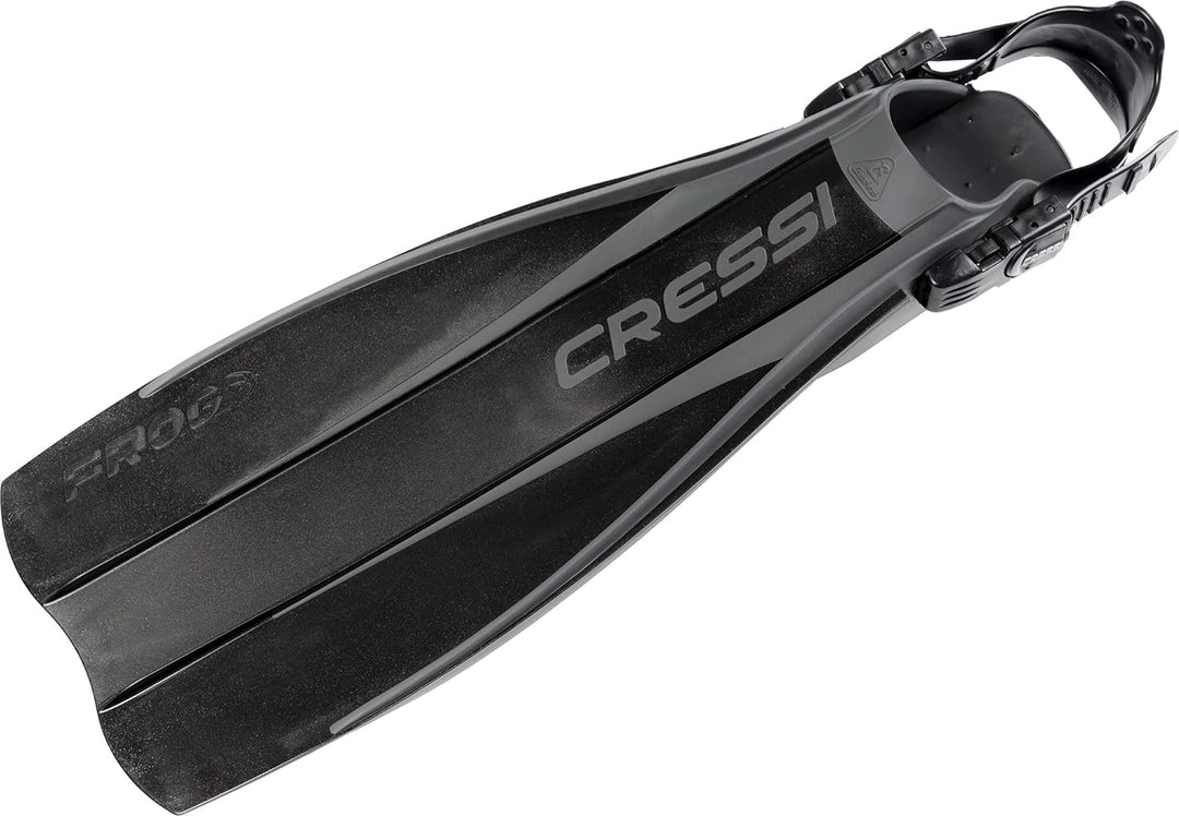 Cressi Geräteflossen Tauchen Frog Made in Italy Verstellbare Flossen S/M Schwarz, S/M Schwarz