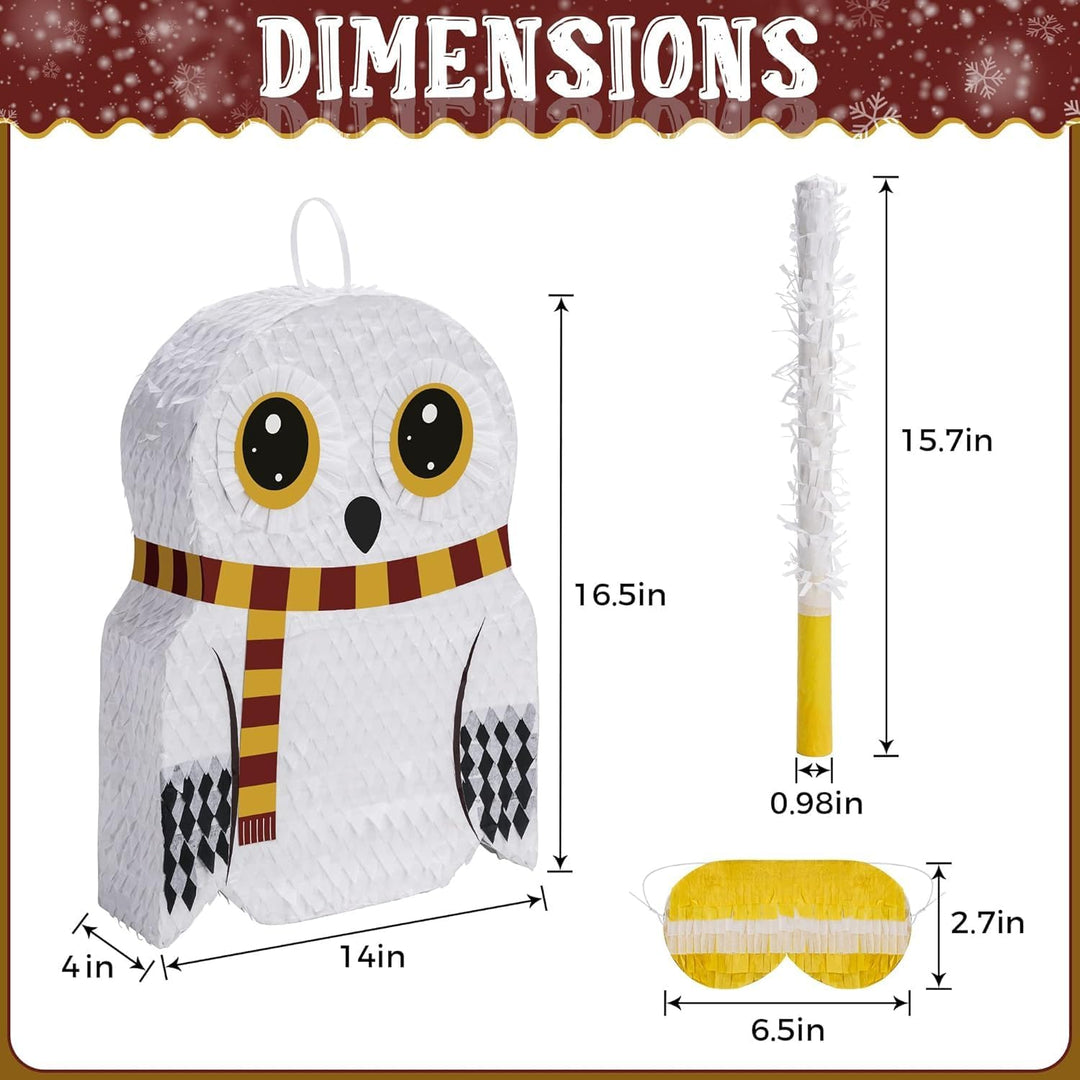 Eulen Pinata Set mit Augenbinde und Fledermaus (44 x 34 x 10 cm), perfekt für Mädchen, Kinder, Gebur