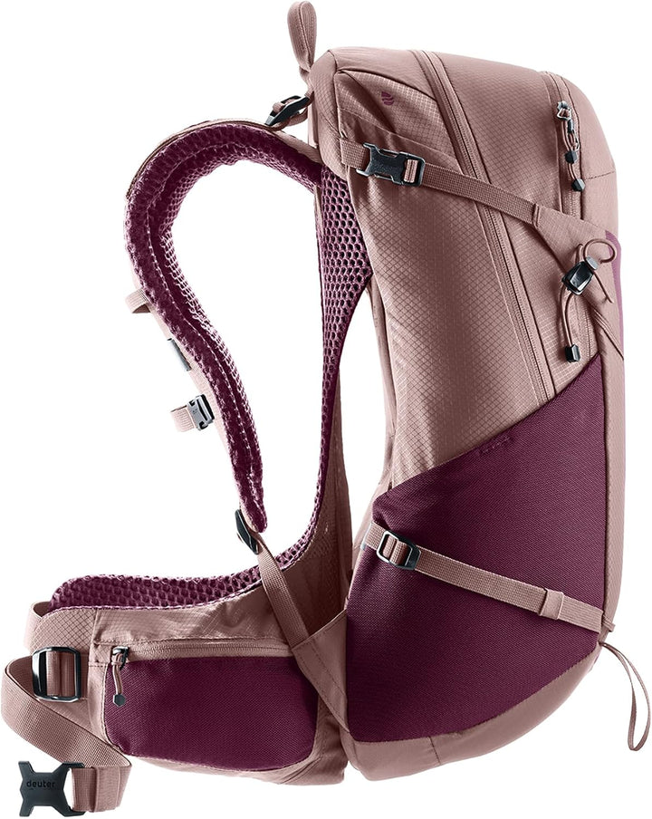 deuter Futura 25 SL Damen Wanderrucksack mit Netzrücken &amp; Regenhülle Cassis-ashrose, Cassis-ashrose