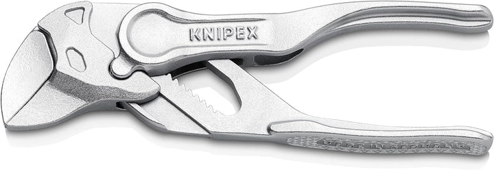 KNIPEX Zangenschlüssel XS, verchromt, 100 mm, greift stufenlos bis 21 mm, Mini-Schraubenschlüssel, E