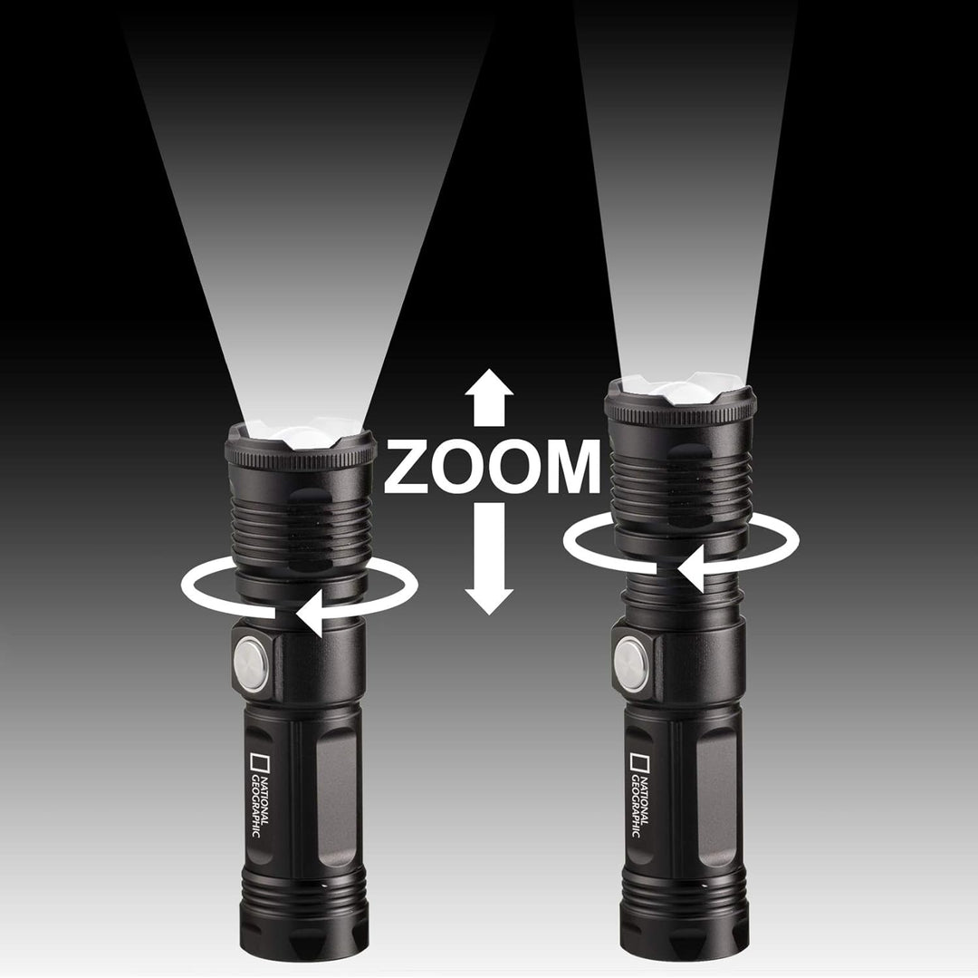 National Geographic LED Taschenlampe ILUMINOS 1000 LED Zoom Taschenlampe 1000 Lumen