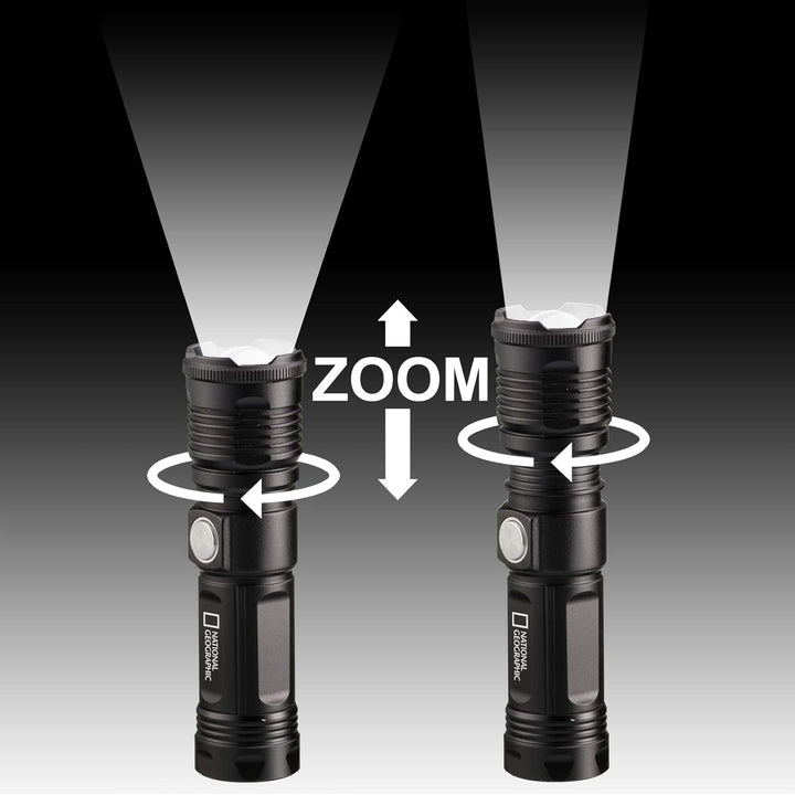 National Geographic LED Taschenlampe ILUMINOS 1000 LED Zoom Taschenlampe 1000 Lumen