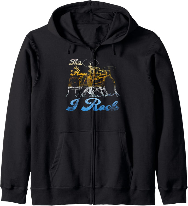 Rock Gitarren Spieler Rockmusik Vintage Rock and Roll Kapuzenjacke