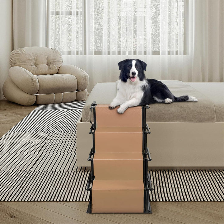 Hundetreppe Auto Klappbar, Hunderampe Auto, Autorampe Hundeleiter Faltbar, Gelenkschonende Hunderamp