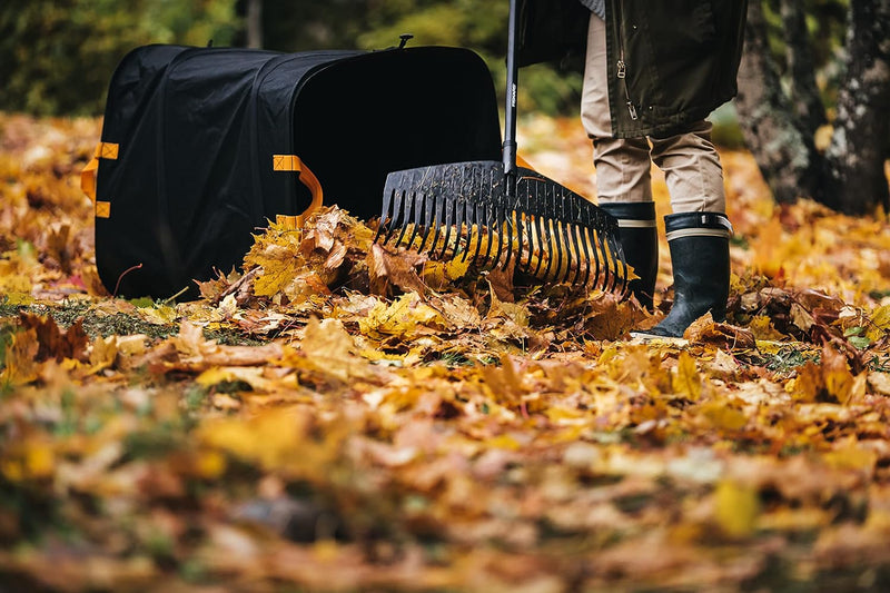 Fiskars PopUp-Gartensack mit Griffen, Platzsparend faltbar, Fassungsvermögen: 175 L, Höhe: 70 cm, Br