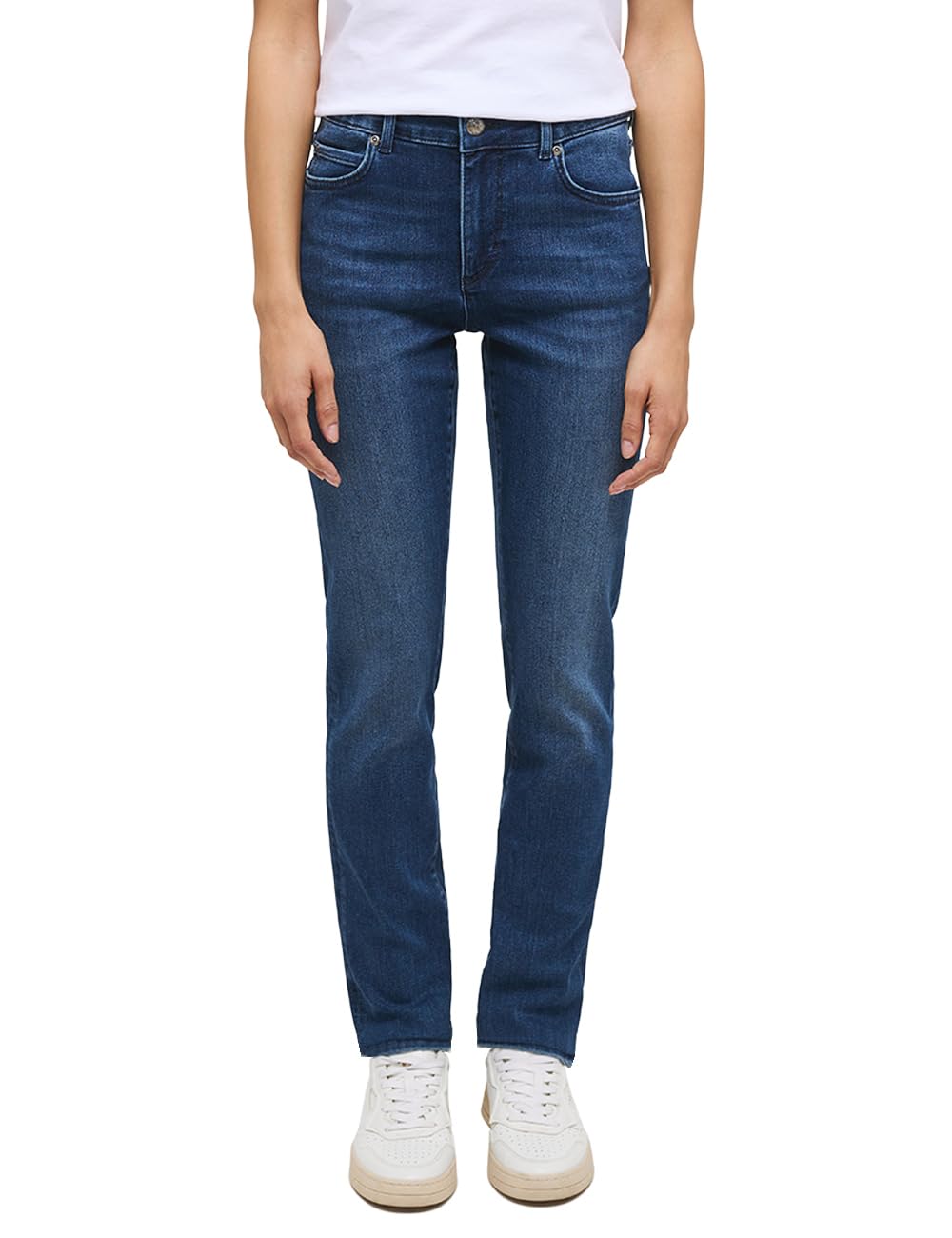 MUSTANG Damen Jeans Hose Crosby Relaxed Slim 26W / 30L Blau, 26W / 30L Blau