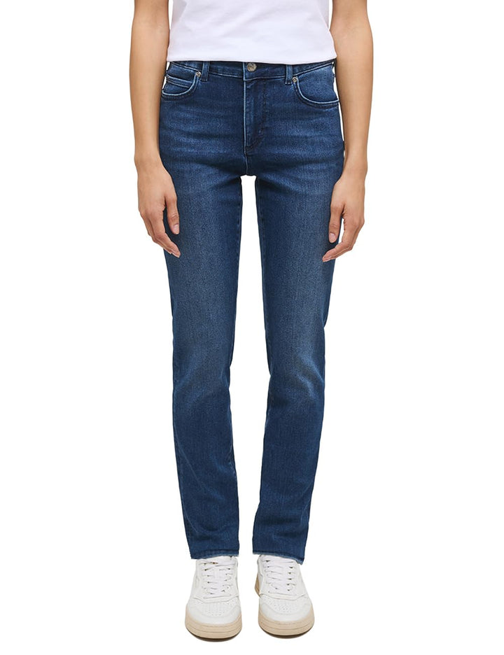 MUSTANG Damen Jeans Hose Crosby Relaxed Slim 26W / 30L Blau, 26W / 30L Blau