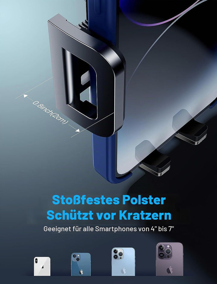 TOPGO Getränkehalter, Handyhalterung, kein Schütteln, stabile und verstellbare Stange, Auto-Getränke