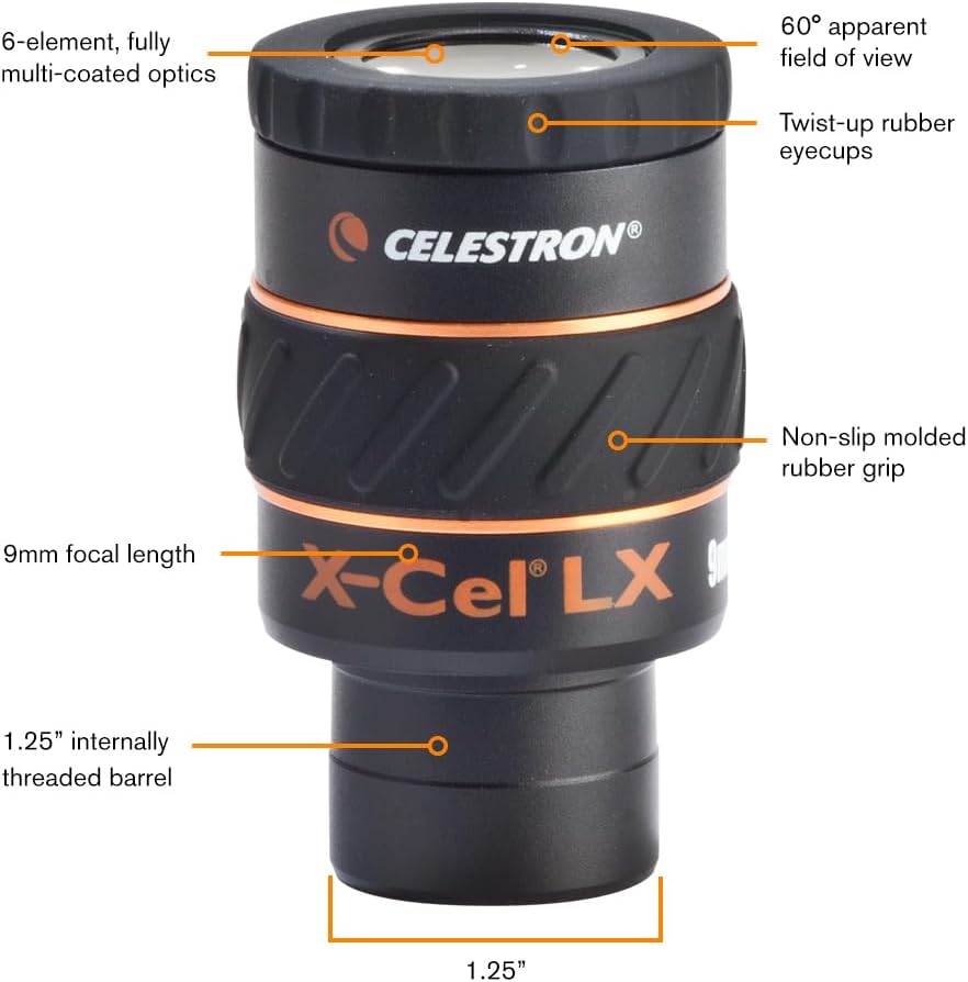 Celestron X-Cel LX 9 mm/1,25'' Okular, 9 mm