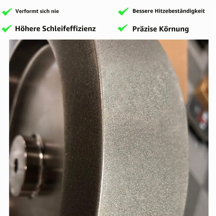 CBN Schleifscheibe für T8 T7 Nassschleifmaschine 250mm*50mm*12mm (Filet, 400 Körnung), Filet, 400 Kö
